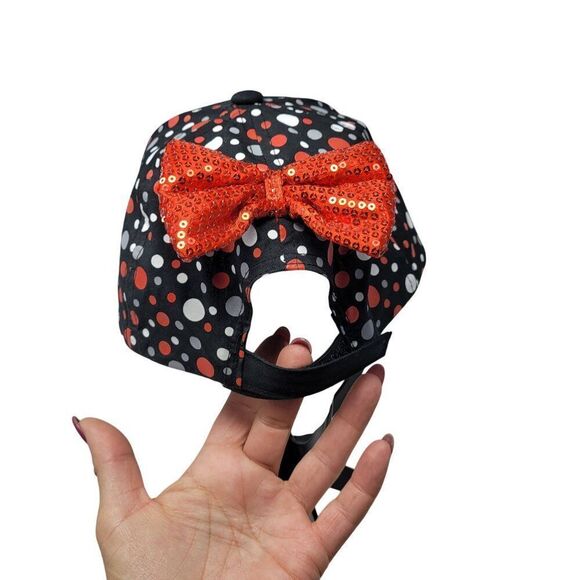 Disney Parks Minnie Mouse Alway‎ Be You Glitter Brim Sequin Bow Hat Baseball Cap - Picture 6 of 8